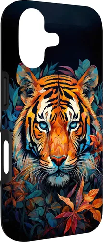 Vista 3 de Watercolor Tiger Face Design Wild Animal Big Cat Tiger Case for iPhone 17