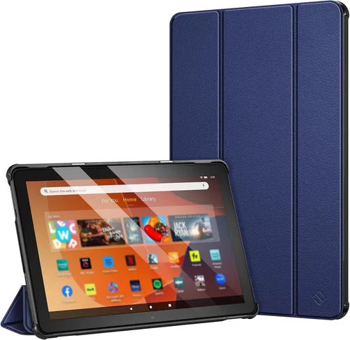 Vista 19 de Fintie Funda delgada para tableta Fire HD 10 (13ª generación, versión 2023) – Funda rígida de triple pliegue ligera con función de encendido