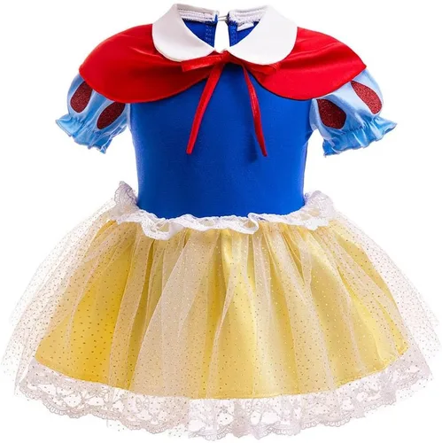 Vista 129 de Disfraz de princesa de Belle Sofía Blancanieves para niñas pequeñas, disfraz de princesa, Navidad, Halloween, mameluco con diadema