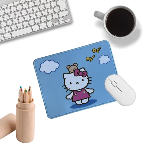 Vista 3 de Alfombrilla de mouse de Hello Kitty, accesorios de escritorio, cosas de Hello Kitty, alfombrillas de mouse Kawaii para escritorio, computadora, Rosa