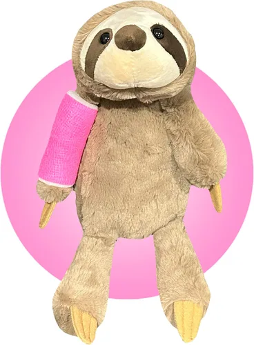 Vista 5 de Animal de peluche con yeso, regalo personalizado para niños con brazos o piernas rotos, regalo de brazo roto para niños y niñas, elige tu