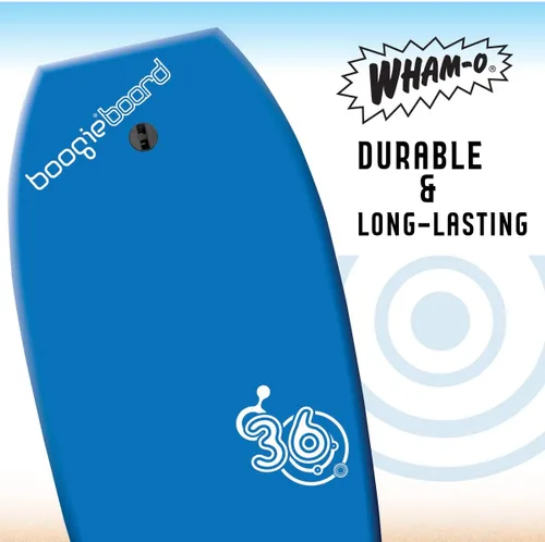 Vista 6 de BoogieBoard - Bodyboard de 36 pulgadas, núcleo de Phuzion, cubierta XPE, parte inferior de HDPE, cola creciente, incluye correa para la muñeca
