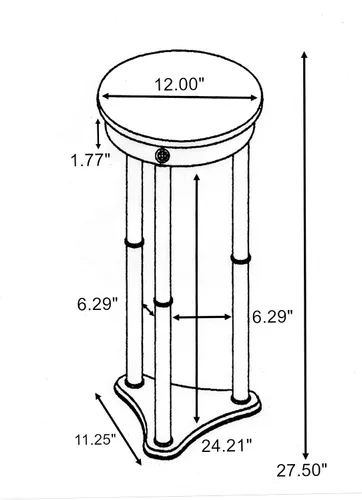 Vista 8 de Coaster Edie - Soporte para plantas de sala de estar con almacenamiento, Merlot 3315