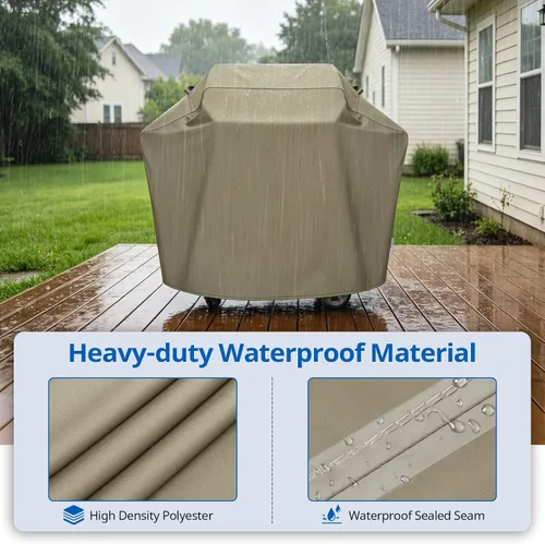 Vista 3 de SunPatio - Funda para parrilla de 48 pulgadas para exteriores, cubierta resistente para barbacoa con costura sellada impermeable