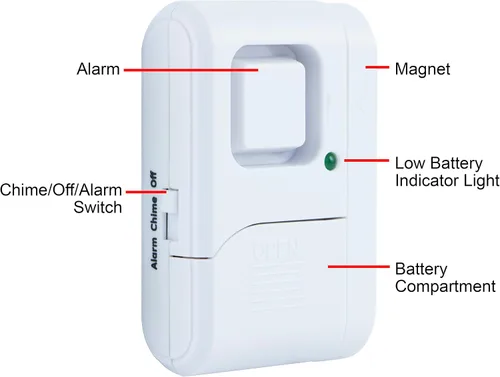 Vista 3 de UltraPro - Alarma de seguridad personal para ventanas y puertas, paquete de 2, timbre inalámbrico