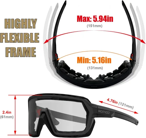 Vista 4 de Powersports - Gafas de sol antivaho para motocicleta