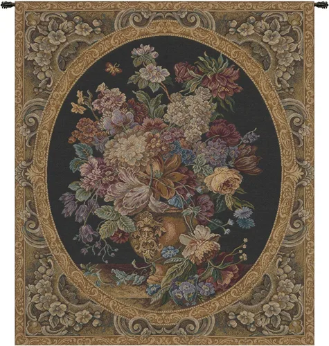 Vista 27 de Bouquet con uvas tapiz italiano rojo – 39 pulgadas x 26 pulgadas algodón/viscosa/poliéster por Charlotte Home Furnishings Inc