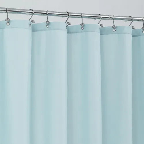 Vista 28 de ALYVIA SPRING Forro de Cortina de Ducha de Tela Extra Largo Impermeable - 72" x 96", Suave y Ligero Cortina de Ducha X-Larga con 3 Imanes, Lavable a