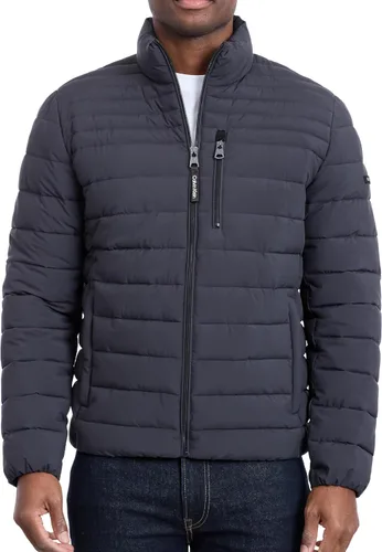 Vista 17 de Calvin Klein Abrigo acolchado con cremallera completa para hombre Negro
