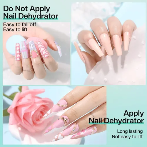 Vista 6 de Morovan - Deshidratador profesional para uñas sin ácido para esmalte de uñas de gel UV, uñas acrílicas, imprimación natural de uñas de secado