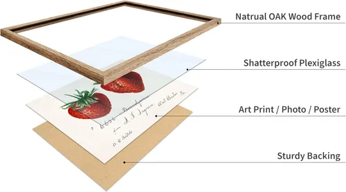 Vista 4 de Poster Master Póster vintage de fresas, impresión retro de fresas, arte de alimentos y frutas, regalo para veganos, vegetarianos, amantes