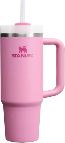Vista 107 de STANLEY Quencher H2.0 Vaso Térmico con asa y pajilla, 64 onzas, tapa Flowstate de 3 posiciones, gran capacidad para viajes y deportes, vaso de acero
