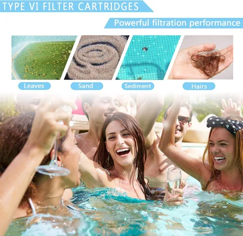 Vista 3 de Cartucho de filtro de piscina tipo I, 3.11 x 3.48 pulgadas, tamaño I para filtro de piscina, bombas de filtro de piscina, reemplazos universales