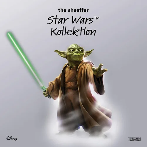 Vista 4 de Sheaffer Pop Star Wars Yoda - Pluma estilográfica con borde cromado y punta mediana