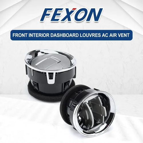 Vista 2 de FEXON Rejillas delanteras interiores para salpicadero, calefactor de CA cromado, compatible con Ford F150 F-150 Lobo 9L3Z-19893-CA 2009-2014, 4