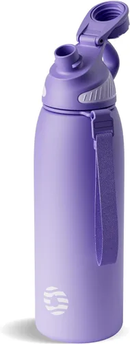 Vista 15 de Fjbottle Botella de agua aislada de acero inoxidable, botellas de agua a prueba de fugas de 32 onzas, vaso reutilizable de hielo, jarra de vacío