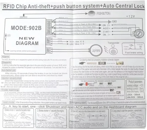 Vista 8 de Arrancador automático del interruptor del motor de encendido del botón de encendido del motor de 12V del coche