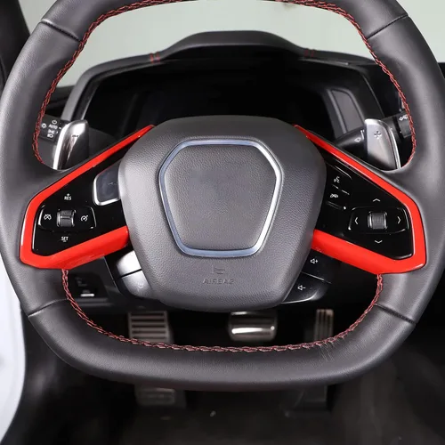 Vista 8 de Cubierta de marco de botón de tablero compatible con Chevrolet Corvette C8 Z06 2020-2025, accesorios de decoración de coche