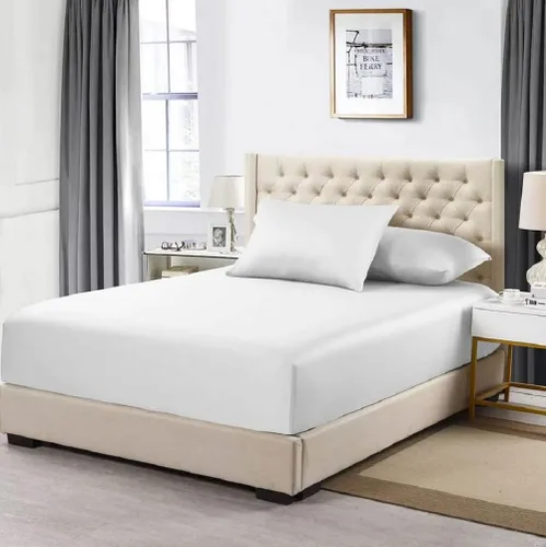 Vista 3 de Hecho en Estados Unidos: sábana bajera de lujo de algodón puro de 800 hilos, solo con 2 fundas de almohada (tamaño Queen, gris) ropa de cama pesada