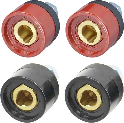 Vista 5 de RIVERWELD Cable de soldadura TIG Conector-Plug Negro DKZ10-25 200Amp Dinse Quick Fitting 2pcs