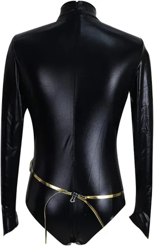 Vista 6 de MZXDY Raven - Disfraz de cosplay de lujo, traje de cinturón de capa, uniforme de Halloween para mujer