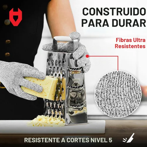 Vista 3 de NoCry Guantes resistentes a cortes con microdots de agarre — Guante de Puntos de agarre (gris)