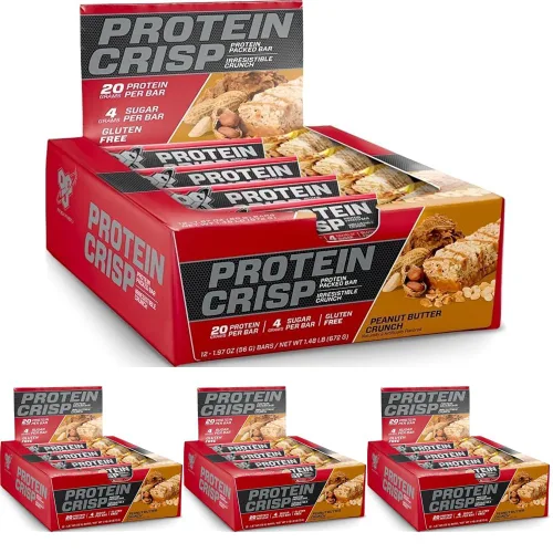 Vista 10 de BSN Protein Crisp Bar by Syntha-6 - Barra de proteína de suero bajo en azúcar, 1072751, Crunch de chocolate, 1