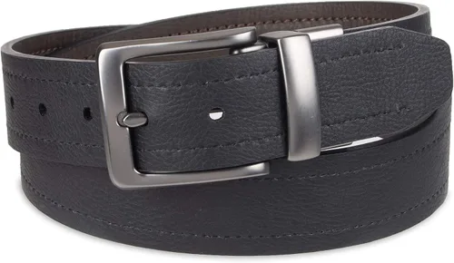 Vista 3 de Columbia Cinturón de mezclilla casual reversible dos en uno para hombre