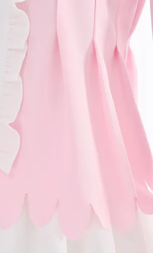 Vista 5 de Haikyuu - Disfraz de anime para mujer, vestido de sirvienta rosa
