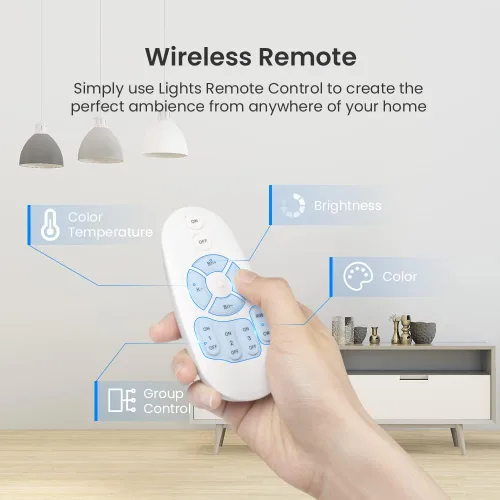 Vista 7 de Broadlink FastCon - Kit de iluminación de bombillas inteligentes con Bombillas A19 E26 de 9 W, que cambian de color, sincronización de música