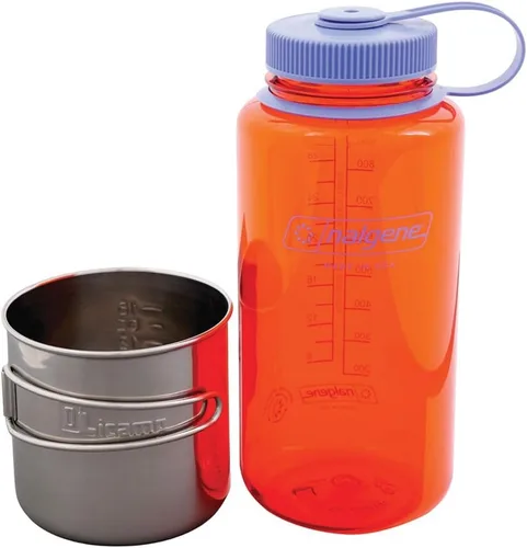 Vista 3 de Olicamp Space Saver Cup & Nalgene - Combo de botella de agua de boca ancha de 32 onzas, camuflaje