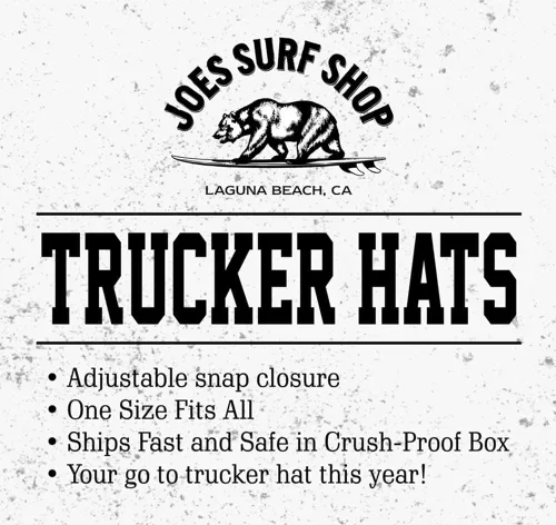 Vista 2 de JOES SURF SHOP Colección de gorras de camionero de espuma Snapback