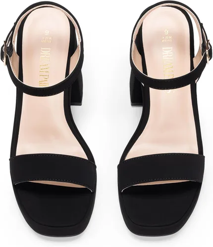Vista 5 de DREAM PAIRS Sandalias de tacón para mujer con plataforma gruesa