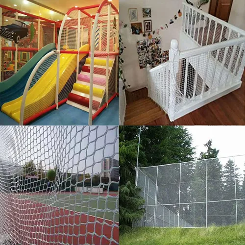 Vista 6 de KACQIHTU Red de cuerda para niños, red de seguridad para escaleras, barandillas de balcón, red de seguridad para niños, patio de recreo, barrera