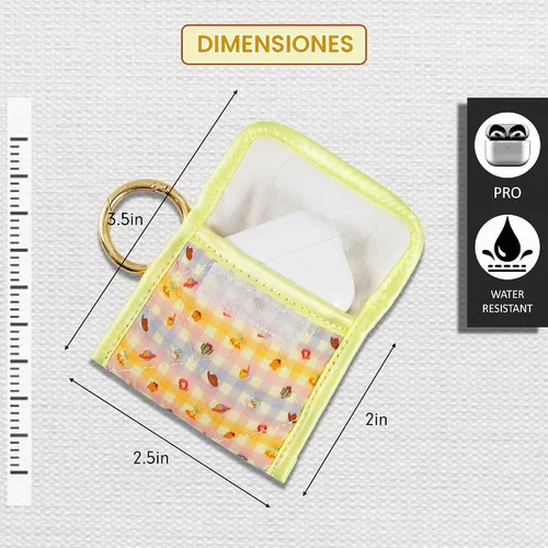 Vista 4 de Sonix x Care Bears - Bolsa acolchada para auriculares Dije de algodón premium para AirPods, funda de almacenamiento para llavero con anillo