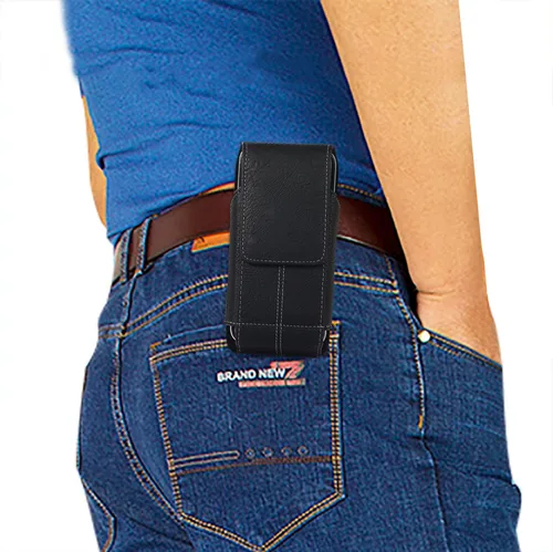 Vista 8 de Funda de piel sintética para teléfono celular, funda giratoria con clip para cinturón para iPhone 17 Pro Max 16 Pro Max, Samsung Galaxy S25 Ultra