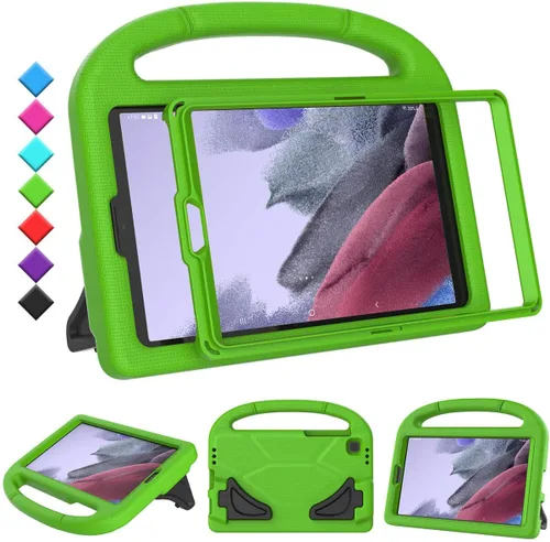 Vista 13 de Funda para niños para tablet Samsung Galaxy Tab A7 Lite de 8.7", protector de pantalla integrado, funda protectora con mango y soporte a prueba