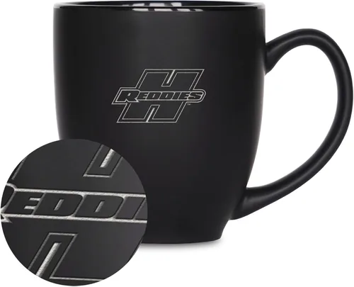Vista 72 de Rico Industries - Taza de cerámica mate negra con grabado láser estándar de 15oz para NCAA (escuelas T & U) - Para bebidas calientes o frías