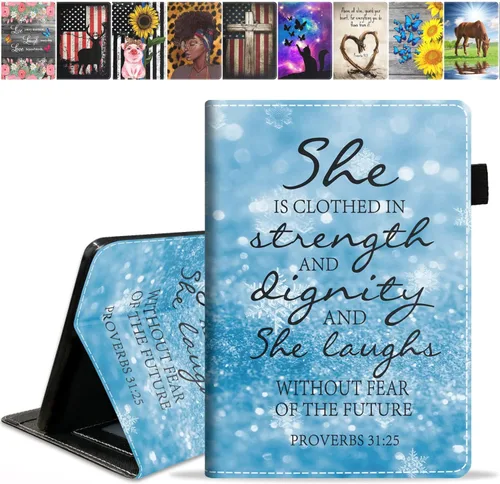 Vista 15 de Funda para tablet Amazon Kindle Fire 7 (pantalla de 7 pulgadas, 9ª/7ª generación, versión 2019/2017), funda de piel sintética con función