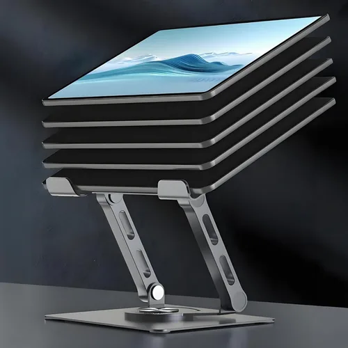 Vista 3 de GuaziV Soporte giratorio de 360° para tableta, soporte ajustable para tablet iPad para escritorio, soporte giratorio plegable para iPad