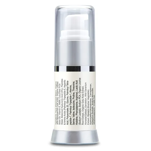 Vista 3 de Deluvia Daily Under Eye Gel - Reduce la apariencia de hinchazón, arrugas, líneas finas, bolsas, piel seca y crepé - Aloe orgánico, vitamina E, ácido