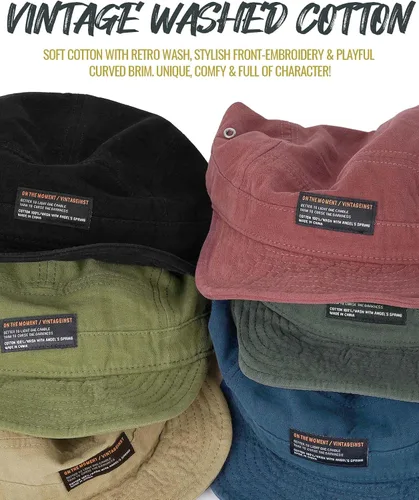 Vista 5 de Croogo Gorra de béisbol de ala corta de 5 paneles, gorras de camionero suaves, gorras de cadete de billetes cortos, gorras casuales de árbitro