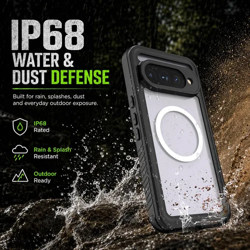 Vista 8 de Miimall Funda impermeable para Google Pixel 11 Pro XL, a prueba de caídas militares de 12 pies, IP68 impermeable, protección de cuerpo completo
