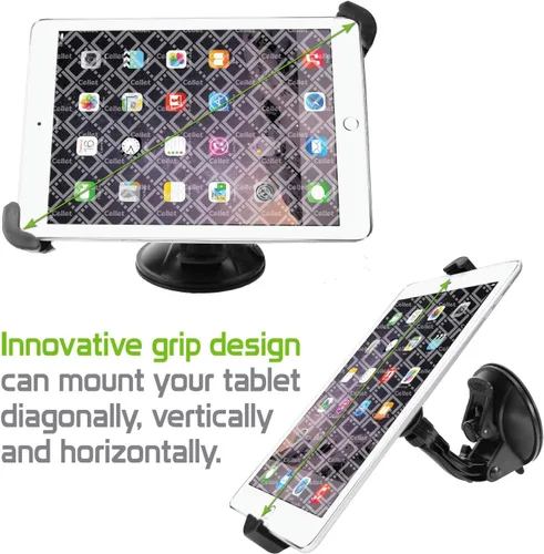 Vista 6 de Soporte para tablet, tablero, parabrisas con ventosa extra grande para iPad Pro iPad mini Air Samsung Galaxy Tab 8 7 6 Amazon Fire HD, soporta