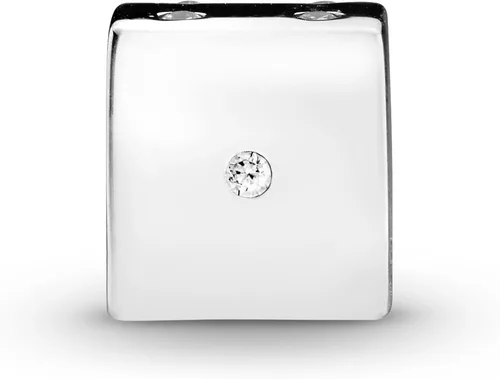 Vista 7 de Pandora Pulsera con dije de dados Impresionante joyería para mujer Regalo para mujeres en tu vida Hecho con plata de ley y circonita cúbica, sin