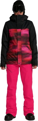 Vista 3 de Volcom Chaqueta con capucha para mujer, con aislamiento, snowboard, esquí, invierno, Negro
