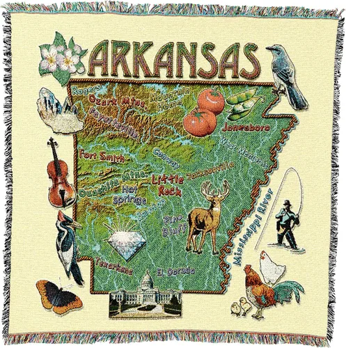 Vista 42 de Pure Country Weavers State of Alabama - Manta cuadrada para regalo, manta de tapiz tejida de algodón, fabricada en los Estados Unidos