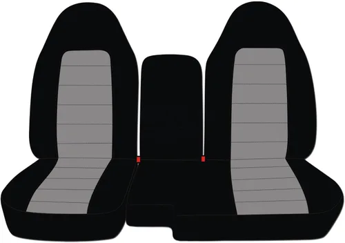 Vista 8 de Cubreasientos de camiones de dos tonos/vehículos utilitarios Ford Ranger/Explorer Mazda Navajo/Serie B (asientos separados, 60/40) con Negro y azul