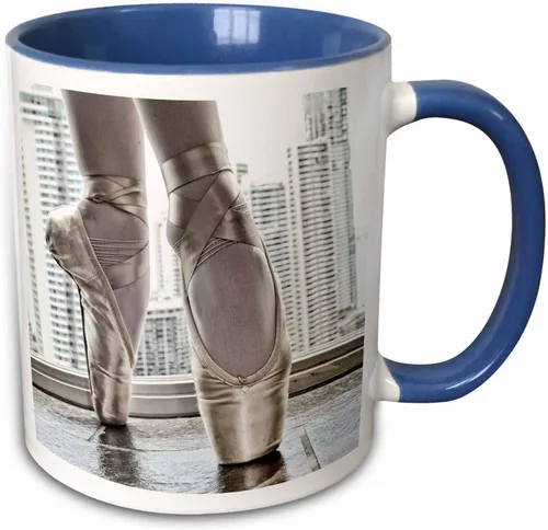 Vista 10 de 3dRose Bailarina en zapatos de punta con edificios detrás - Tazas (mug_219708_9)