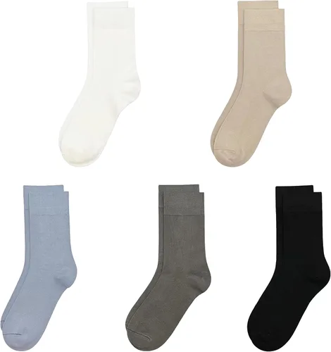 Vista 14 de SERISIMPLE Calcetines de bambú de viscosa para niños, calcetines escolares antiolor para niños y niñas, uniforme, ligeros, con costuras planas, 5